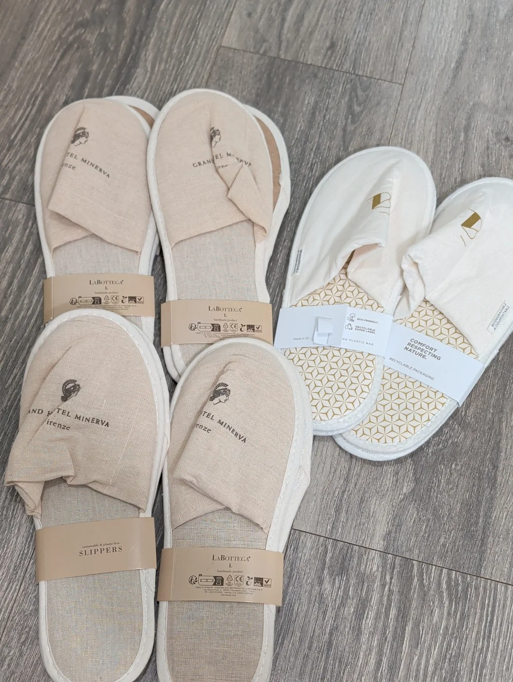 Luxury Hotel Slippers Bundle - 6 Pairs New